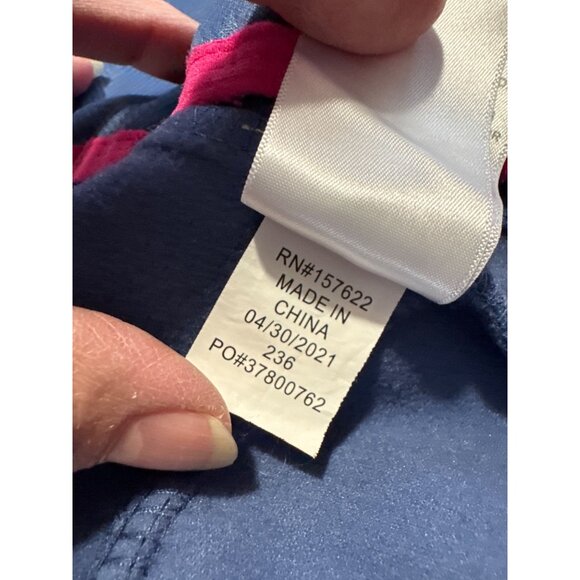 Eddie Bauer Kids Girls L (14) Blue Hoodie Jacket Pink Trim - Picture 9 of 11